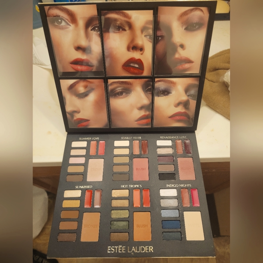 Limited edition estee lauder eyeshadow pallet and lip gloss